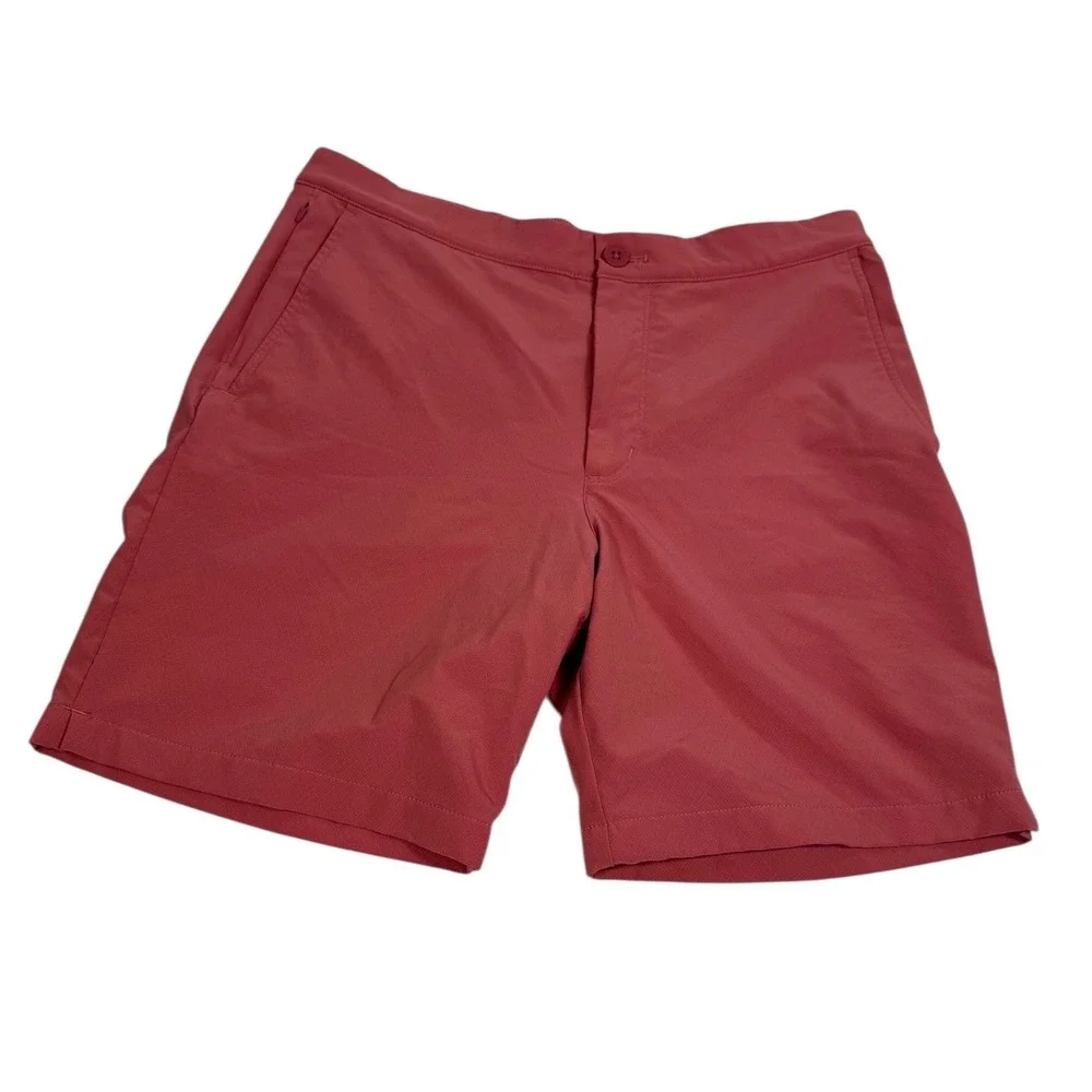 Vineyard Vines Performance Shorts Red Size 32 Men's Golf‎ Chino Flat Front